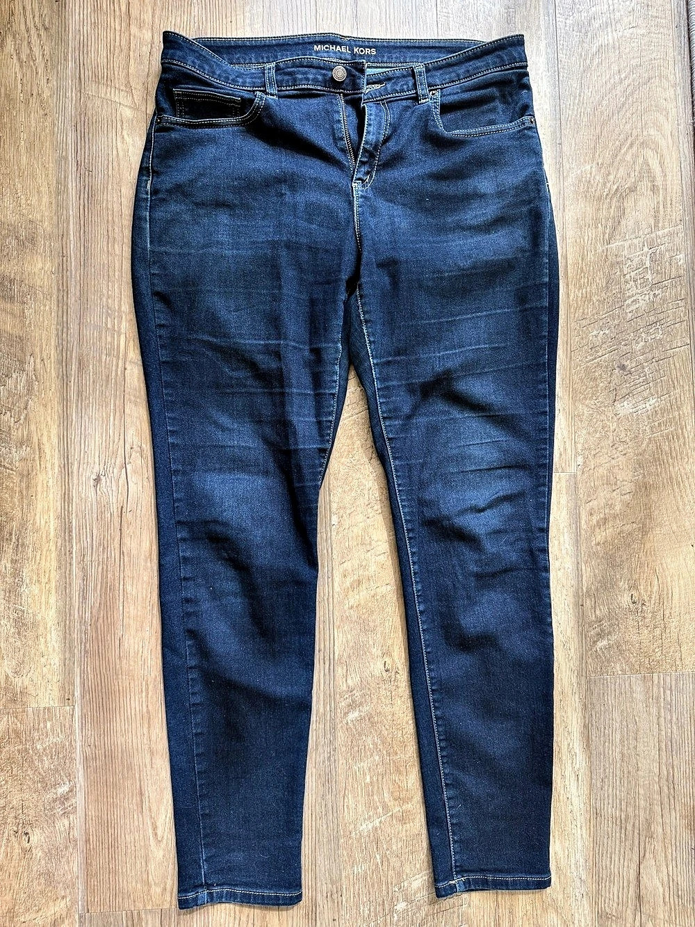 Michael Kors Dark Wash Skinny Jeans Skinny Jeans in Blue Size 12